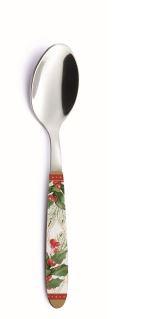 R2S.2273CHBE Rozsdamentes kiskanál műanyag dekorborítású nyéllel, Christmas Berries