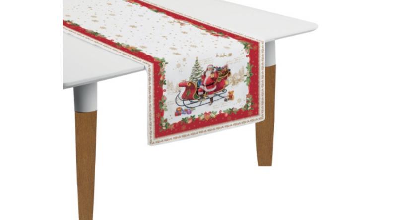 R2S.2631CHME Asztali futó 45x140cm, 2 db-os, 100% pamut, Christmas Memories