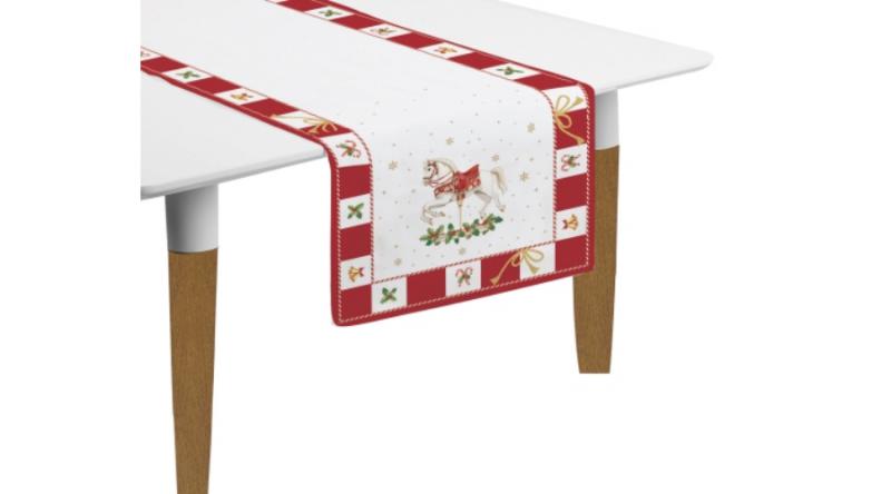 R2S.2631CTAL Asztali futó 45x140cm, 2 db-os, 100% pamut, Christmas Tale
