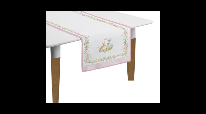 R2S.2631EAST Asztali futó 45x140cm 2db-os,100% pamut, Happy Easter