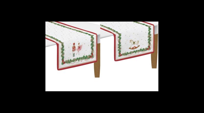 R2S.2631MNOE Asztali futó 45x140cm, 2 db-os, 100% pamut, Magie de Noel