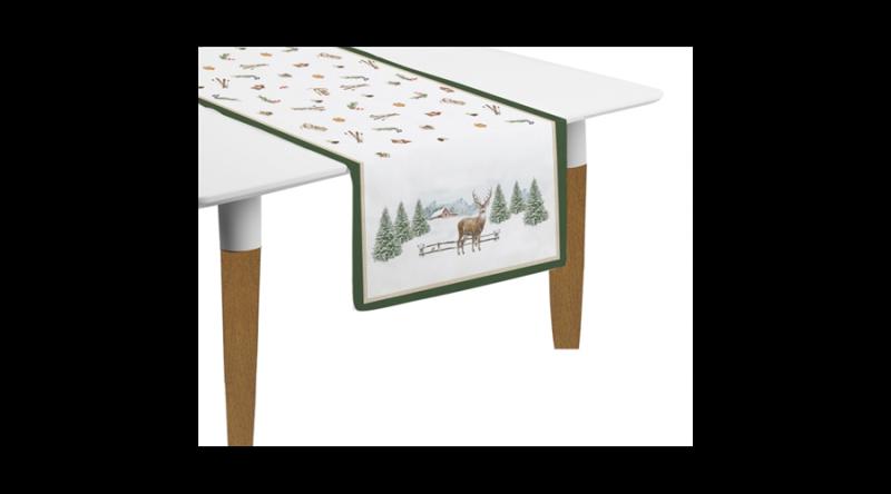 R2S.2631WHIF Asztali futó 45x140cm, 2 db-os, 100% pamut, White Forest