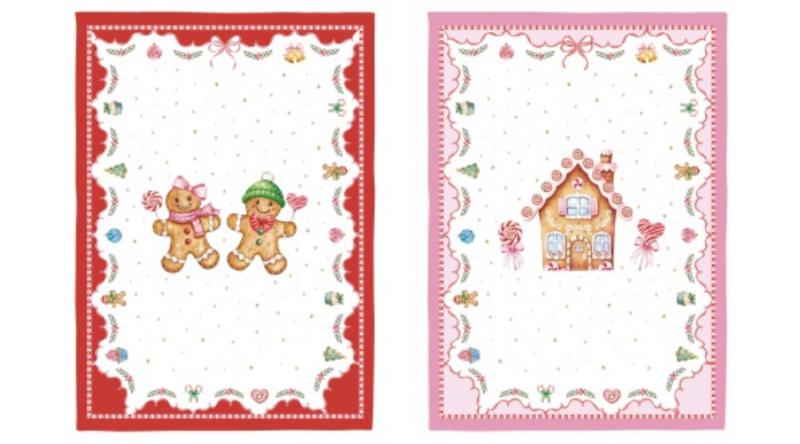 R2S.2634SWEC Konyharuhaszett 2 db-os 50x70cm, 100% pamut, Sweet Christmas
