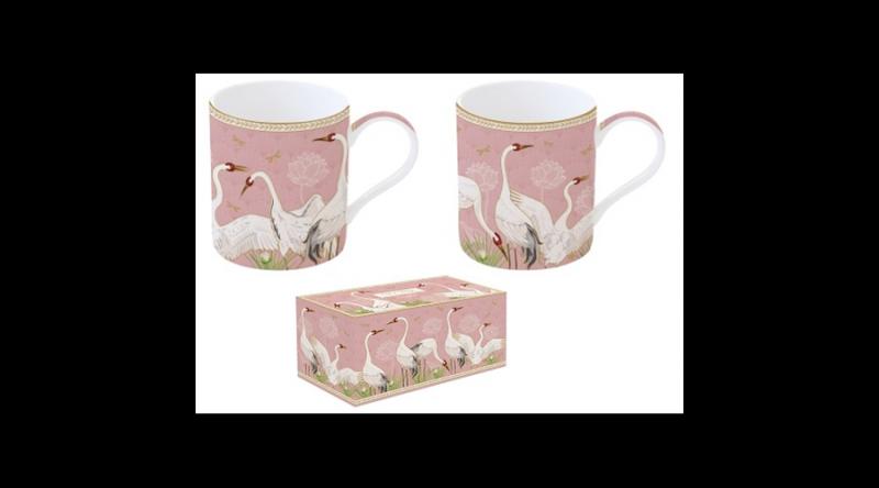 R2S.283DANC Porcelán bögreszett 2db-os 350ml dobozban,Dancing Herons