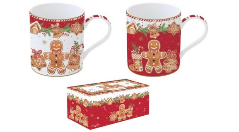 R2S.283FANG Porcelán bögreszett 2db-os 350ml dobozban, Fancy Gingerbread