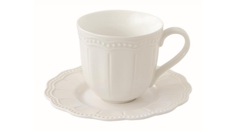 R2S.2886ELIW Porcelán eszpresszócsésze+alj 110ml, Elite white