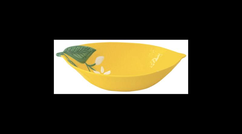 R2S.3030FCIT Sárga citrom porcelántálka 15x11cm, Fleurs et Citrons