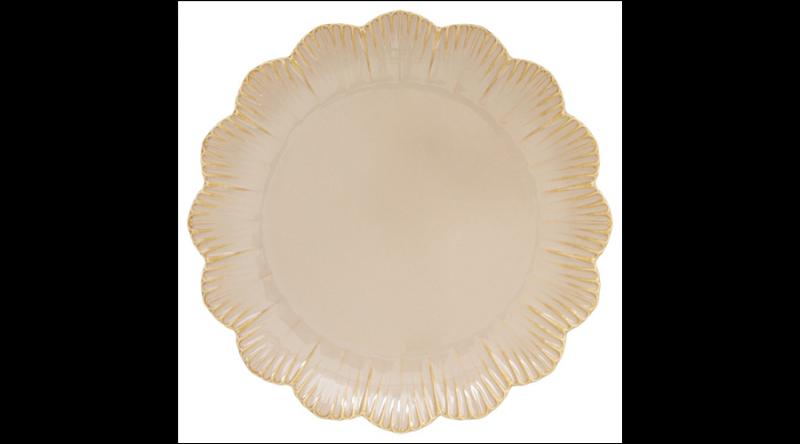 R2S.3070FLRT Porcelán lapostányér 26cm, Fleuri terracotta