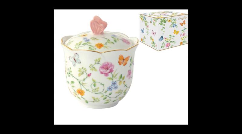R2S.3127DANB Porcelán cukortartó 220ml, dobozban, Dancing Butterflies