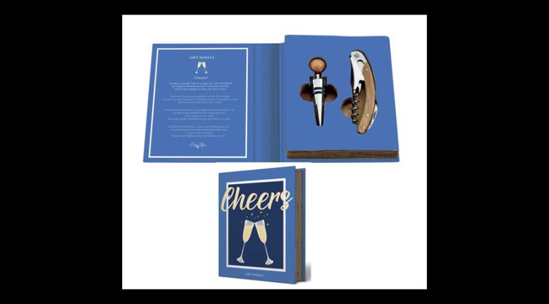 R2S.3260GIFN Boros készlet 2 db-os, bornyitóval és üvegzázórval, Gift Novels