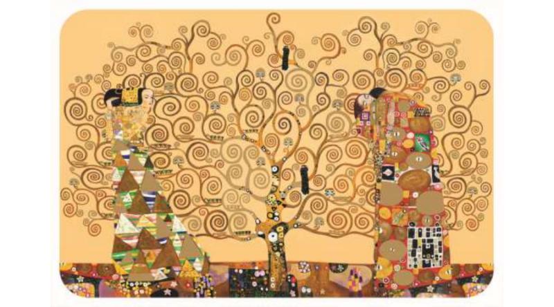 R2S.350KLI2 Műanyag tányéralátét 45x30cm, Klimt:Életfa/The Kiss/Beteljesülés