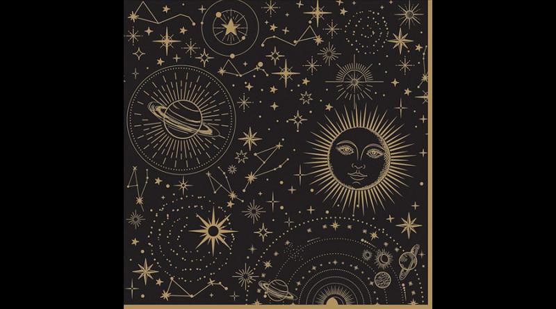 R2S.414CELE Papírszalvéta 33x33cm, Celestial,20db-os