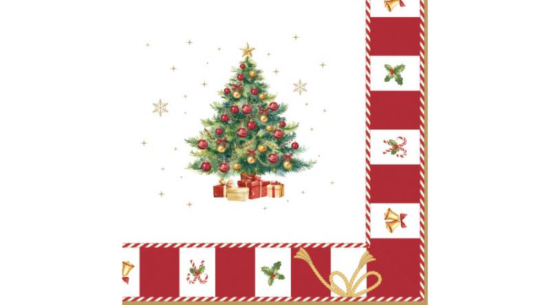 R2S.414CTAL Papírszalvéta 33x33cm, 20db-os, Christmas Tale