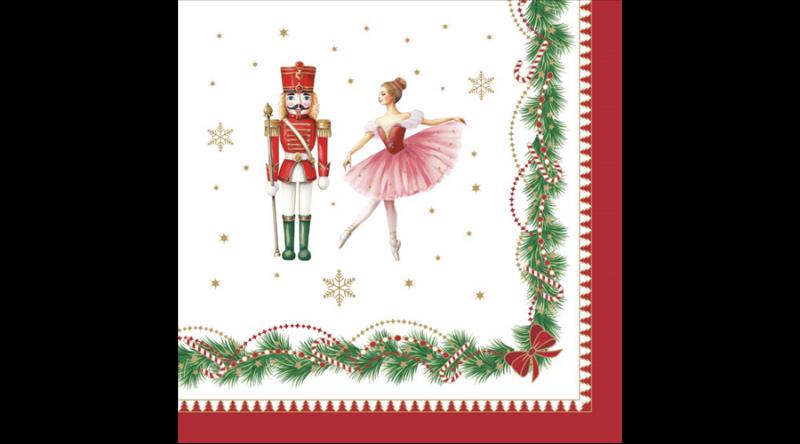 R2S.414MNOE Papírszalvéta 33x33cm, 20db-os, Magie de noel