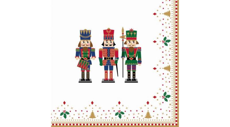 R2S.414NUTC Papírszalvéta 33x33cm,Nutcrackers, 20db-os