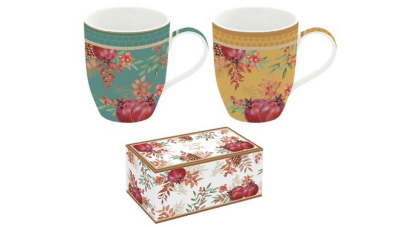 R2S.923ASYM Porcelán bögreszett 2db-os, 350ml, dobozban, Autumb Symphony