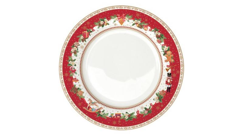 R2S.942CHME Porcelán lapostányér 26,5cm, Christmas Memories
