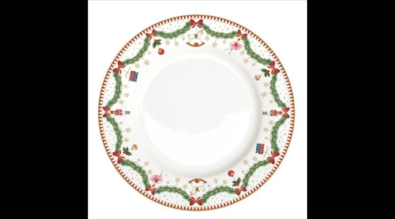 R2S.942MNOE Porcelán lapostányér 26,5cm, Magie de Noel