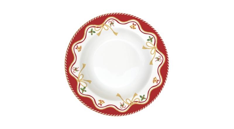 R2S.943CTAL Porcelán mélytányér 21,5cm, Christmas Tale