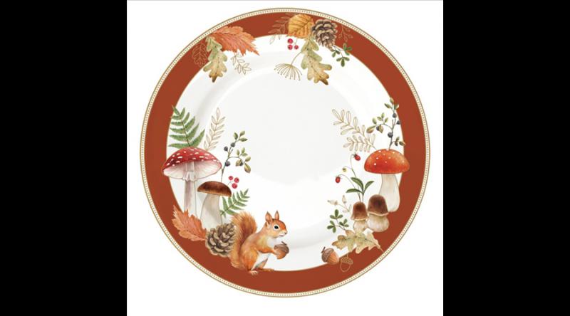 R2S.944AUBR Porcelán desszerttányér 19cm, Autumn Breeze