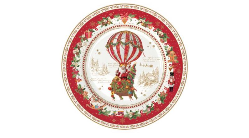 R2S.944CHME Porcelán desszerttányér 19cm, Christmas Memories