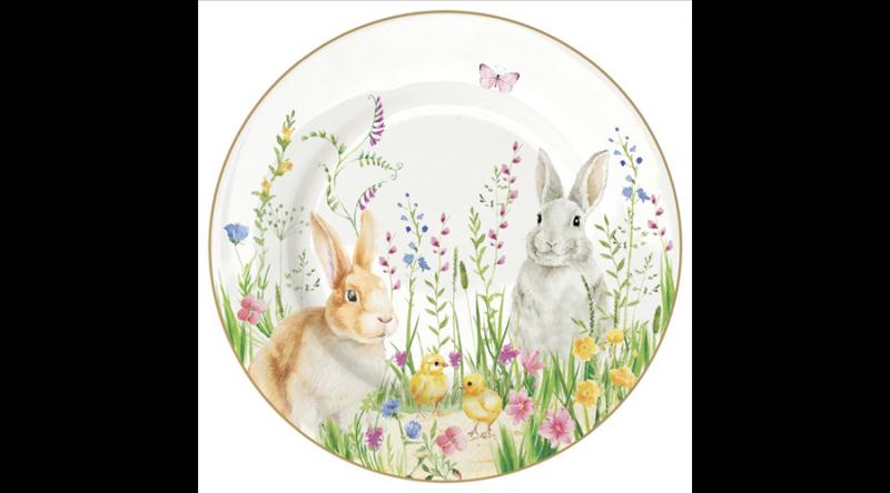 R2S.944EAST Porcelán desszerttányér 19cm, Happy Easter