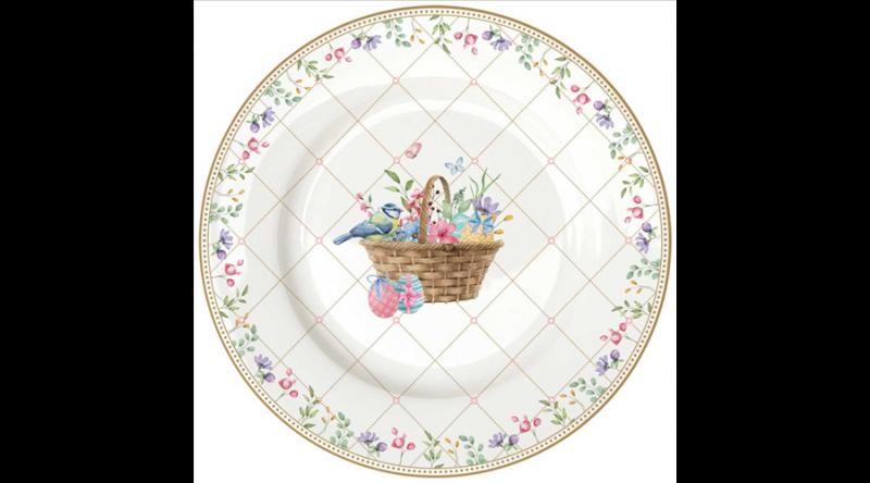 R2S.944SPBL Porcelán desszerttányér 19cm, Spring Bloom