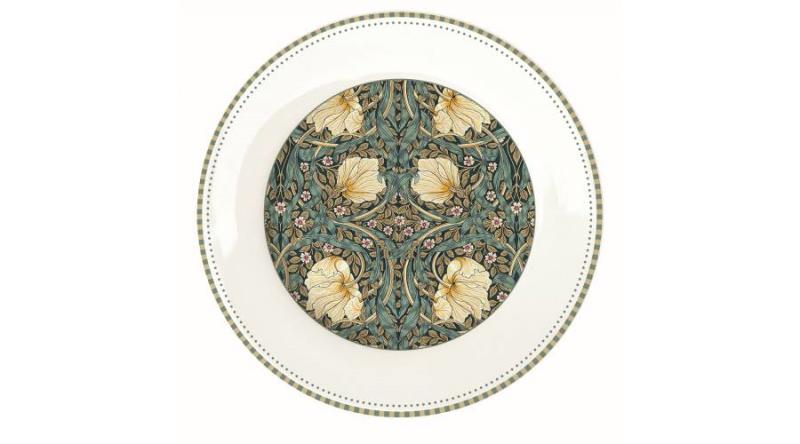 R2S.944WILB Porcelán desszerttányér 19cm, William Morris, Black