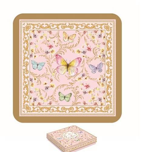 R2S.952MAJB Parafa poháralátét 10,5x10,5cm,6db-os,Majestic Butterflies