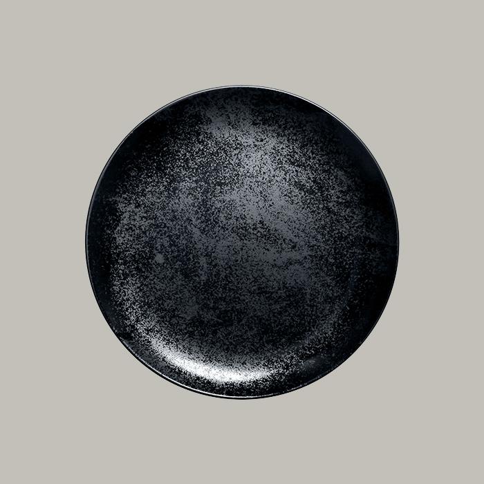 RAK Karbon porcelán kerek tányér /coupe/, fekete, 29 cm, KRNNPR29