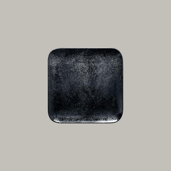 RAK Karbon porcelán szögletes tál, fekete, 24x24x1,7 cm, KRAUSP24