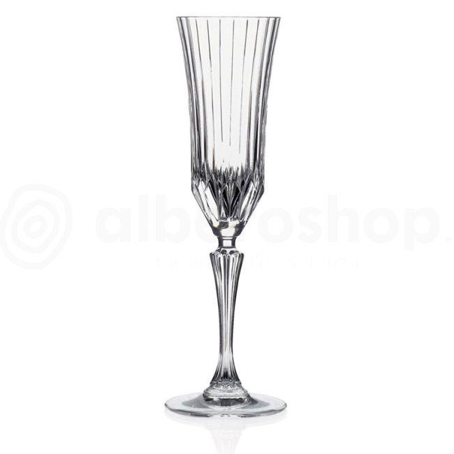 RCR Cristalleria Italiana Adagio talpas pezsgős pohár készlet, 18 cl, 6 db, 120010