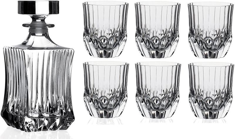 RCR Cristalleria Italiana Adagio whiskys készlet, 7 részes