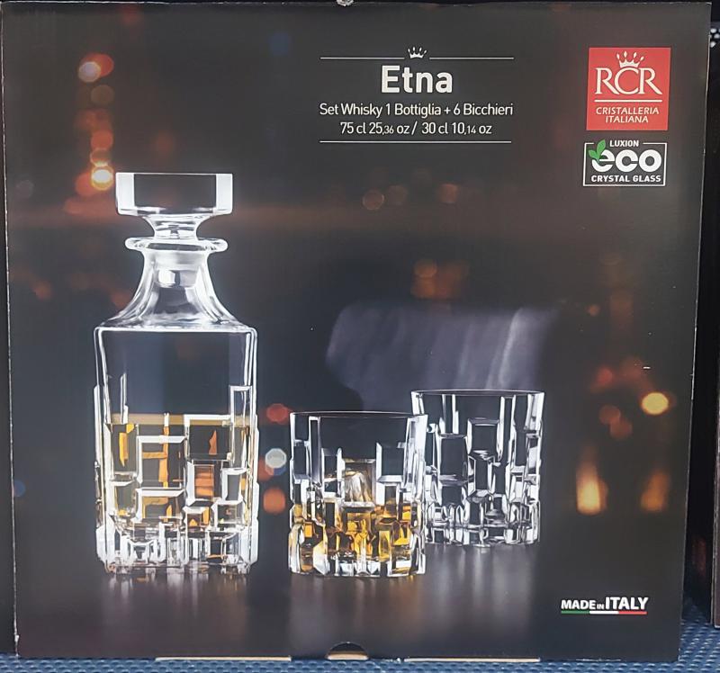 RCR Etna whisky set, 7 darabos