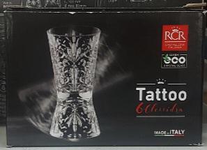 RCR Tattoo Clessidra pohár 3 és 6cl, 6db