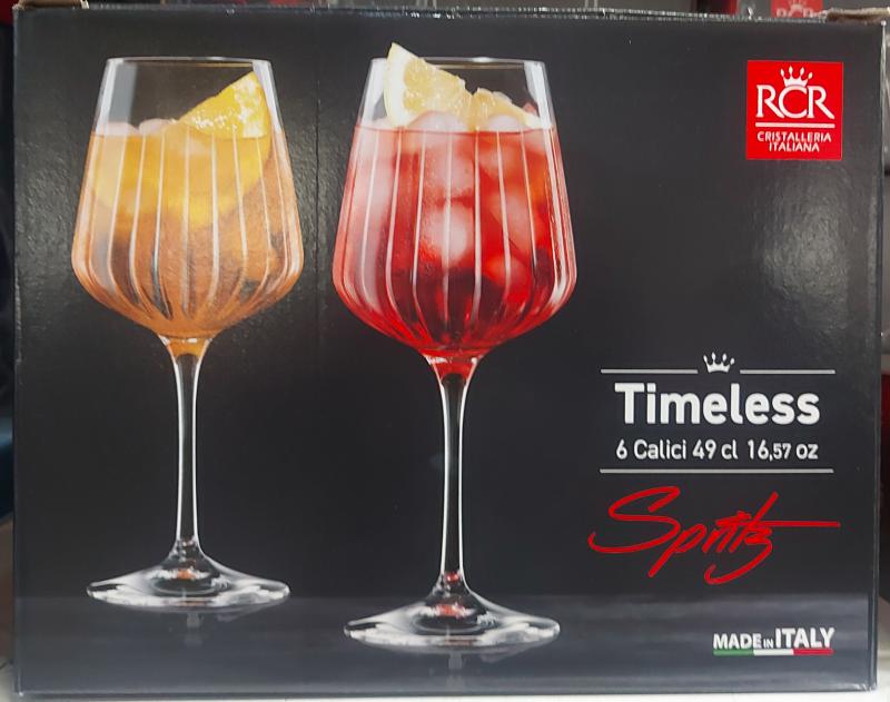 RCR Timeless Spritz talpas pohár, 49cl, 6db, üveg