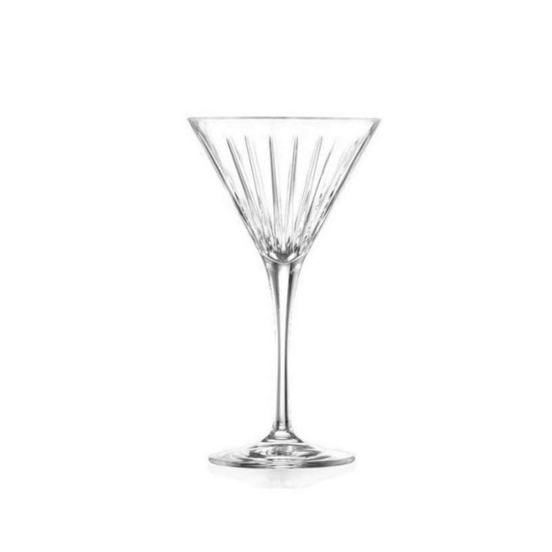 RCR TIMELESS talpas martini pohár 21cl 6db, kristály