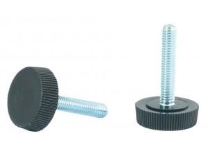 Recézett állítható láb M6x30-as szárral, 20mm méretű talppal, 100 db