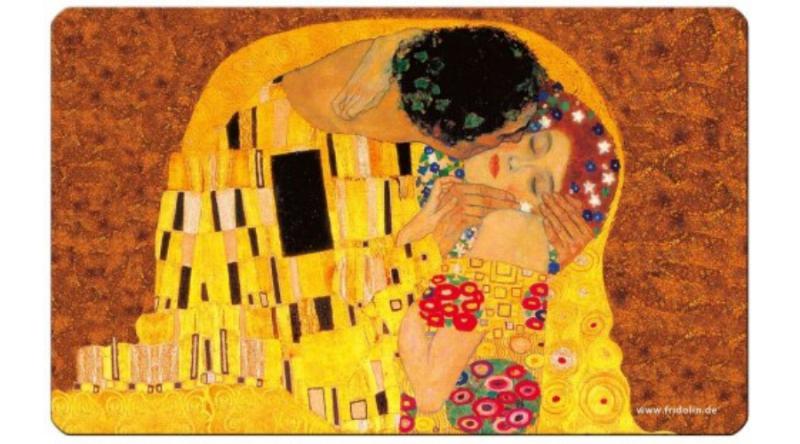 Reggeliző alátét melamine 23,5x0,2x14,5cm, Klimt: The Kiss, 1db