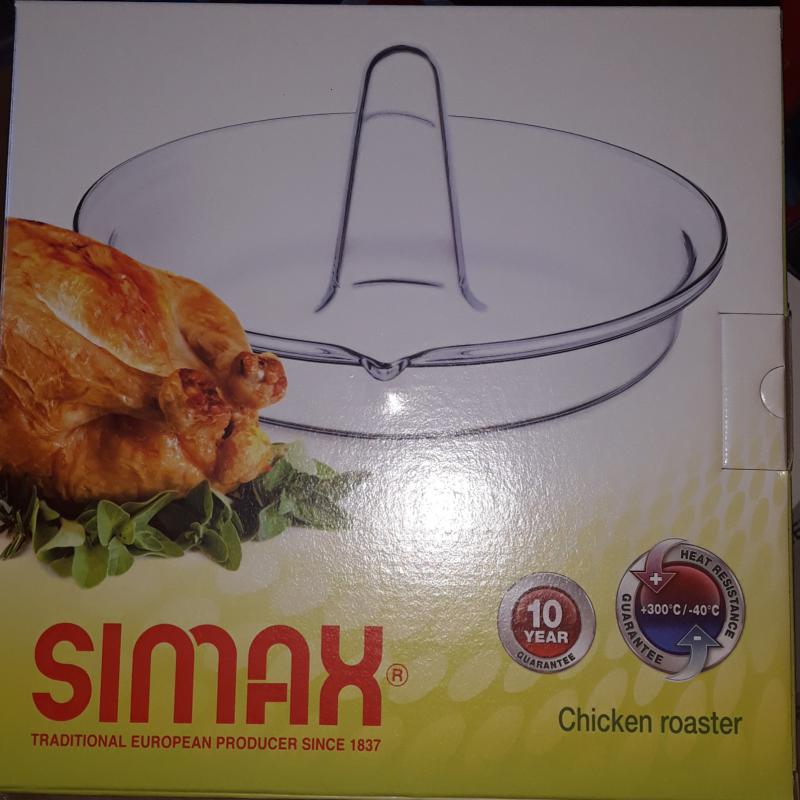SIMAX hőálló kerek csirkesütő, kerek, 24X13 cm, 401023