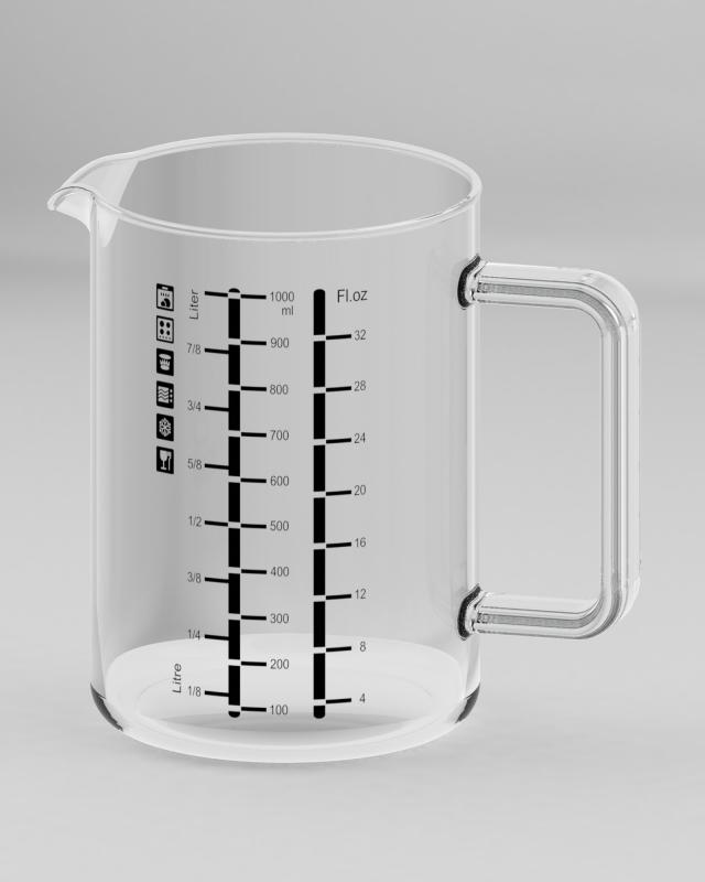 SIMAX hőálló mércés kancsó, 1 liter, 401014