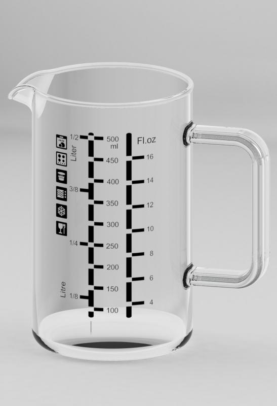 Simax hőálló mércés kancsó, 500 ml-ig, 401106