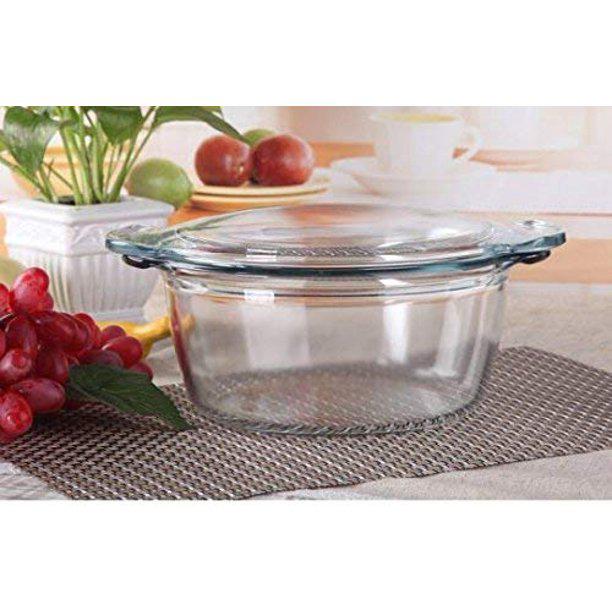 Simax hőűlló mély kerek tál fedővel, 1,5 liter+0,3 liter