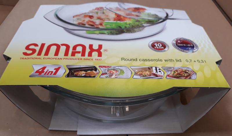 Simax üvegtál, kerek, 0,7 liter+0,3 liter, 401019