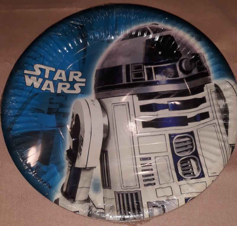 Star Wars R2D2 papírtányér, 19,5 cm, 8 db
