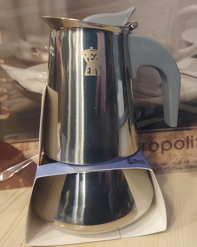 STEELEXPRESS rozsdamentes  kávéfőző 2 sz., szürke füllel