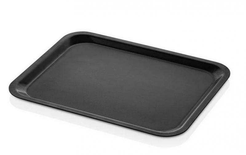 Tálca csúszásgátló szögletes 53×32,5cm LAMINÁLT FEKETE