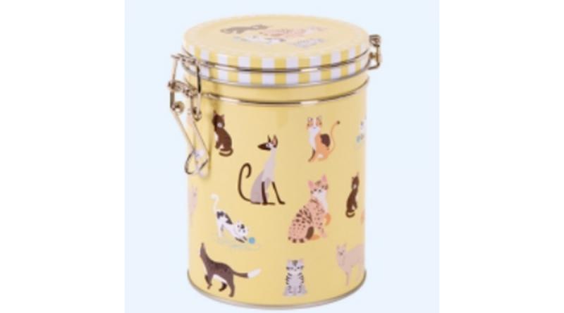 T.B.CAT871 Fémdoboz csatos, dia95x130mm Cats