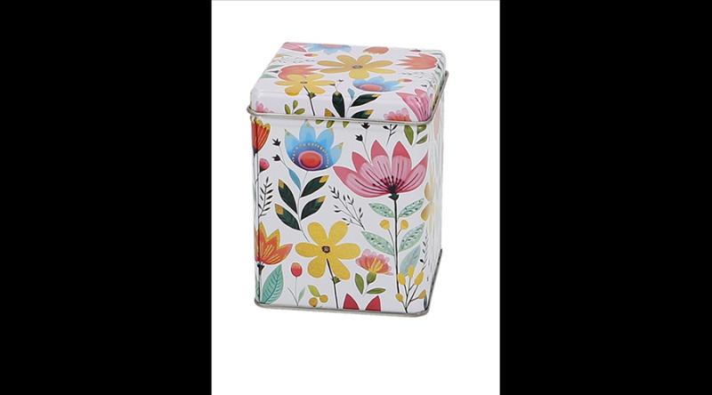 T.B.FLW897 Fémdoboz 60x60x80mm,50g, Flowers