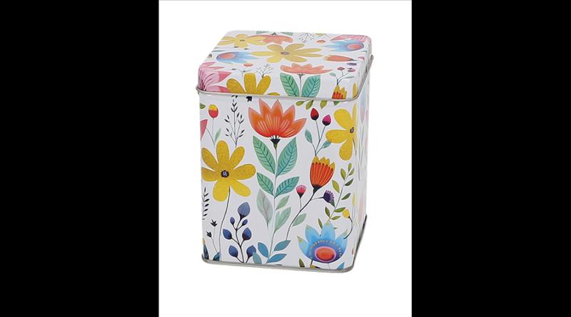 T.B.FLW898 Fémdoboz 75x75x95mm,100g, Flowers